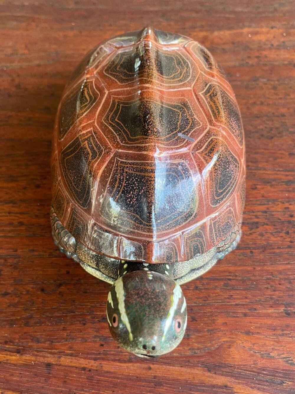 Japanese Mid Century Lacquer Tortoise Turtle Jewelry Box